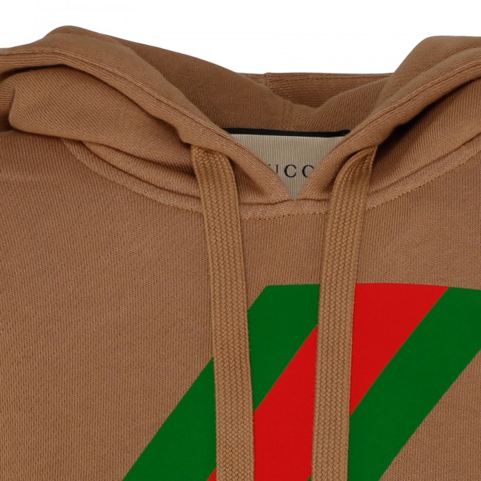 Logo camel-hue cotton hoodie