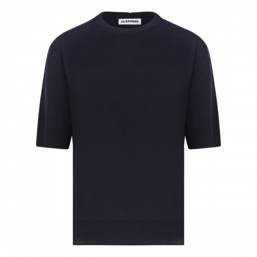 Midnight blue knit wool...