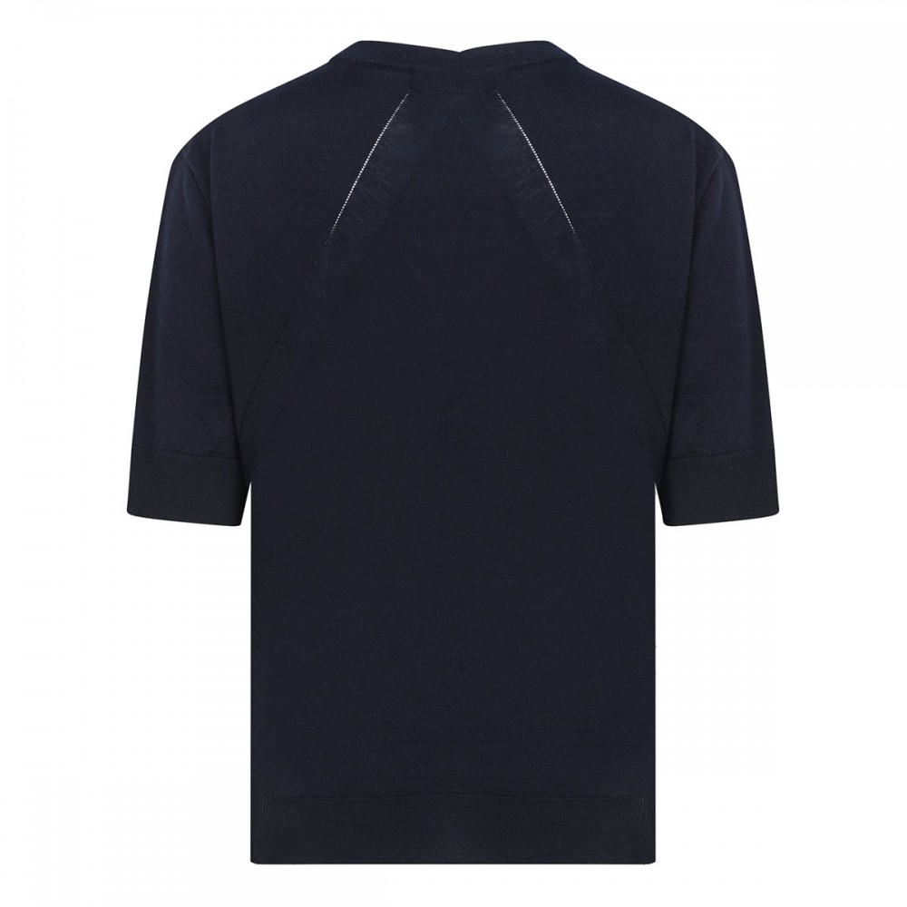 Midnight blue knit wool T-shirt