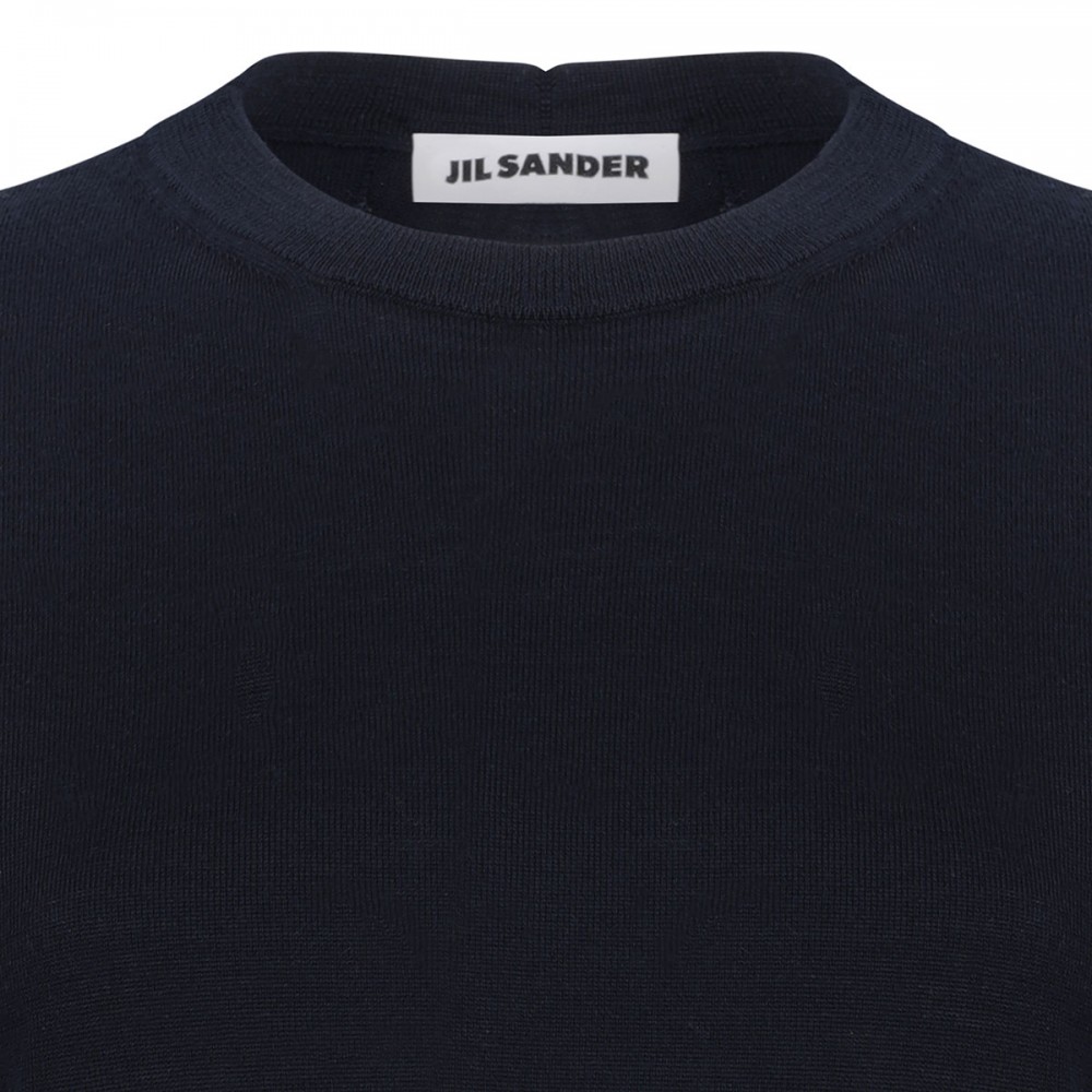 Midnight blue knit wool T-shirt