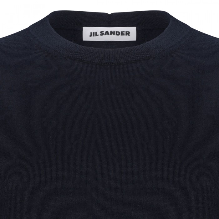 Midnight blue knit wool T-shirt