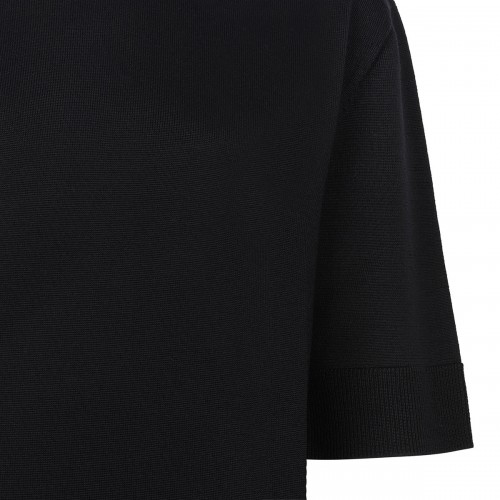 Black knit wool T-shirt 2