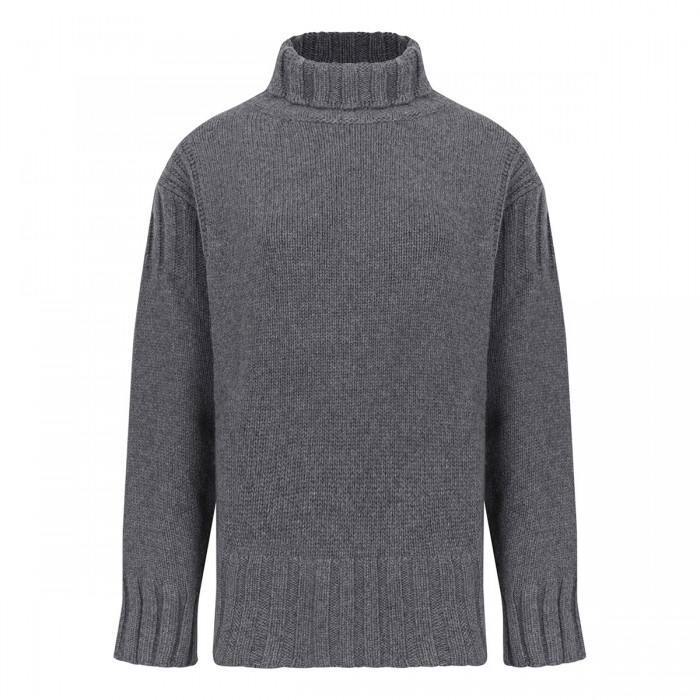 Gray virgin wool sweater