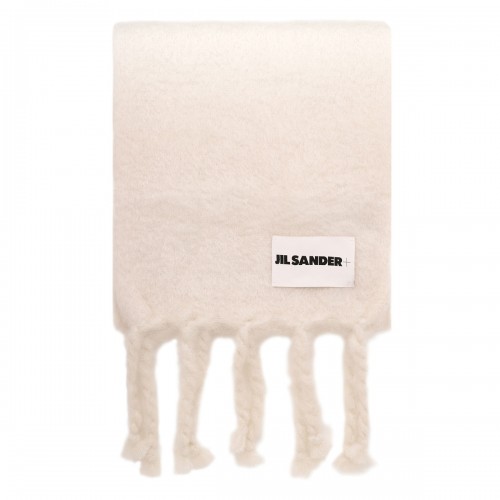 Wide wool blend scarf