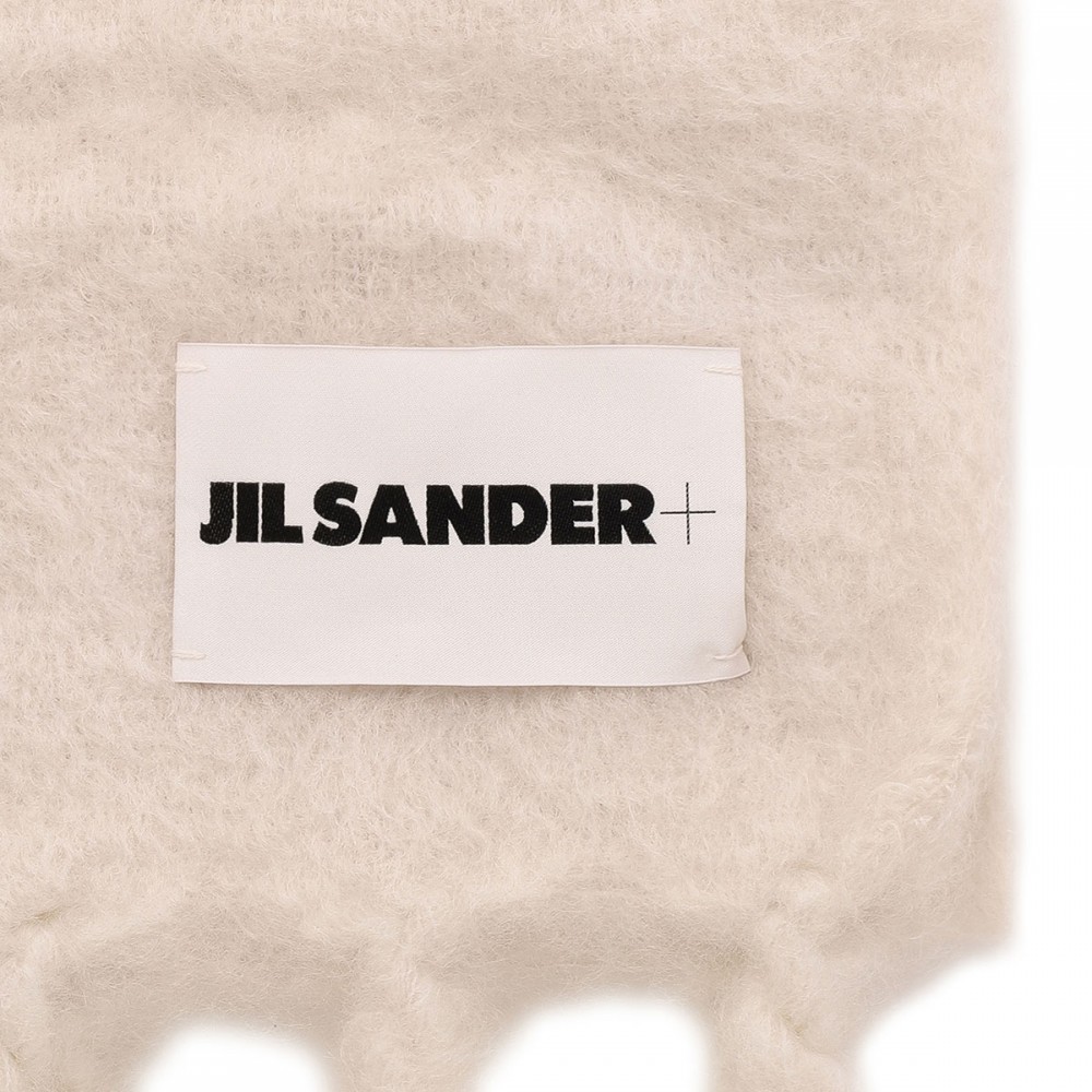 Wide wool blend scarf