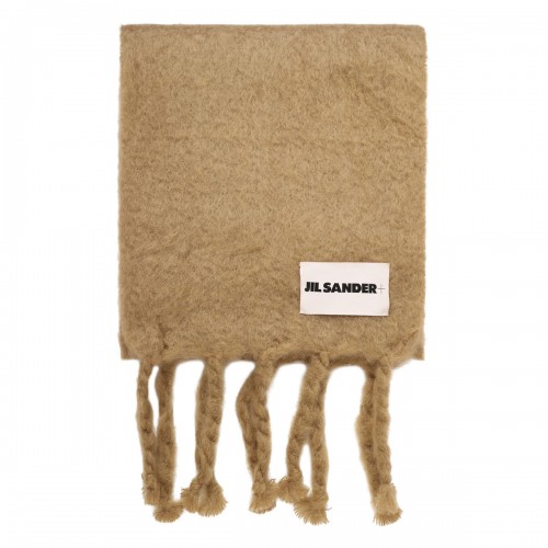 Wide wool blend scarf