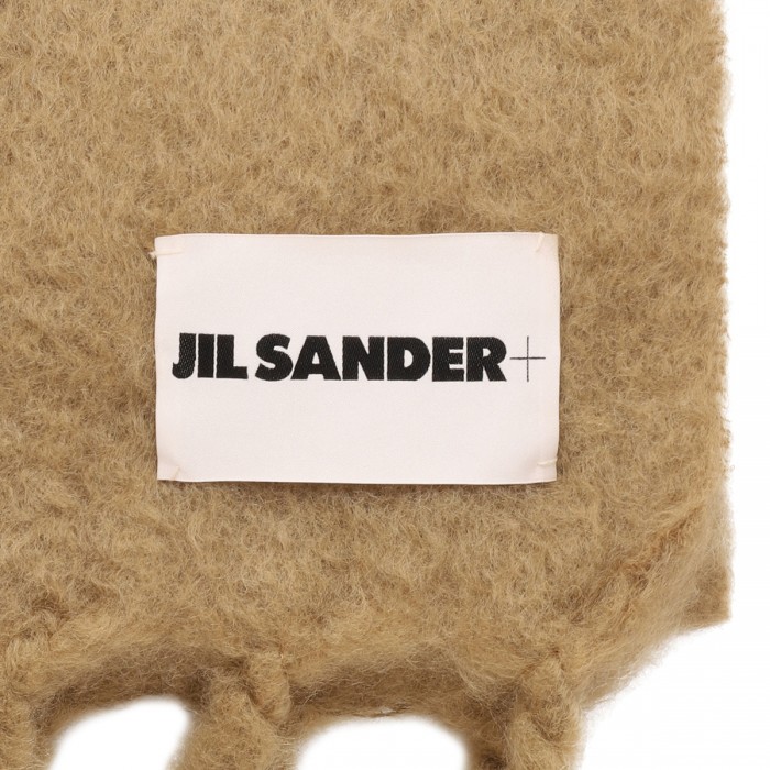 Wide wool blend scarf