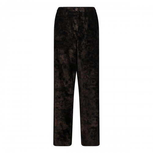 Etere laminated velvet pants