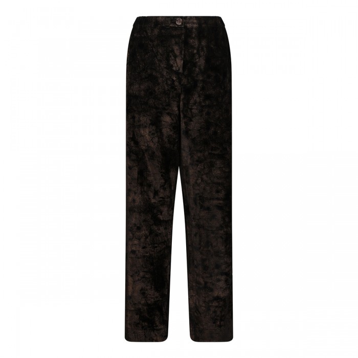Etere laminated velvet pants