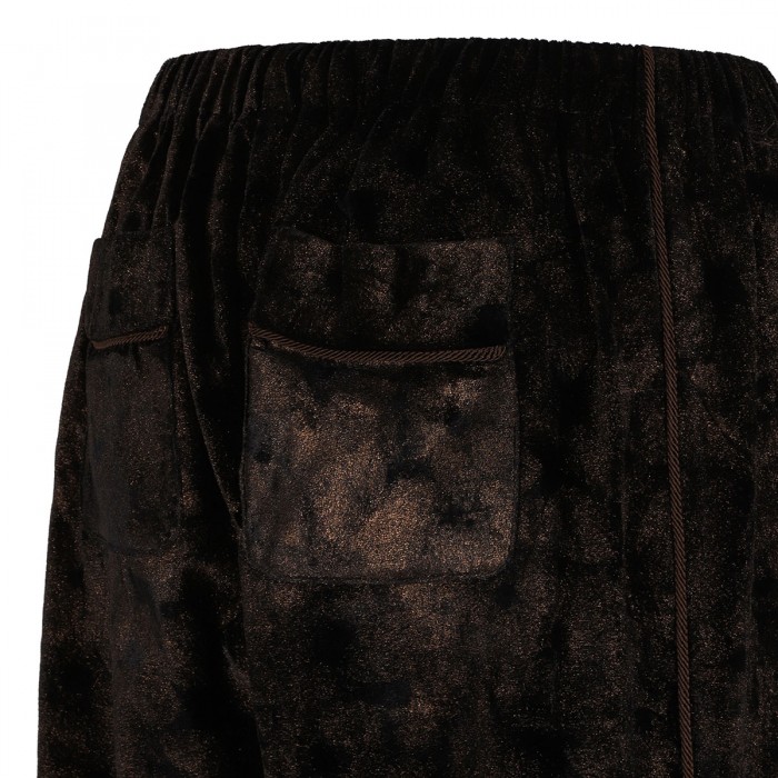 Etere laminated velvet pants