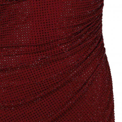 Burgundy rhinestone lace... 2