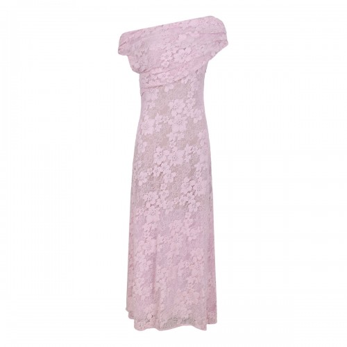 Pink rhinestone lace midi...