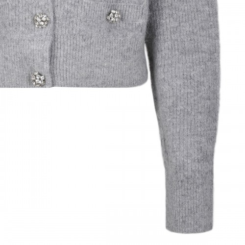 Grey lace collar cardigan 2