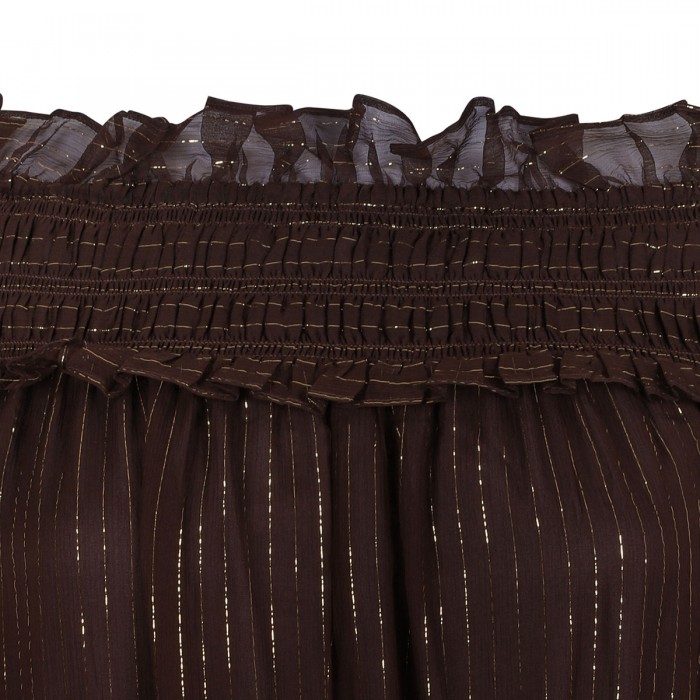 Brown georgette maxi dress