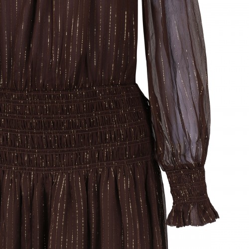 Brown georgette maxi dress 2