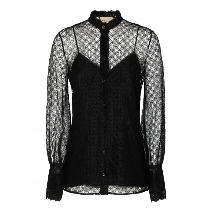 GG geometric lace shirt