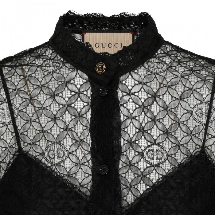 GG geometric lace shirt