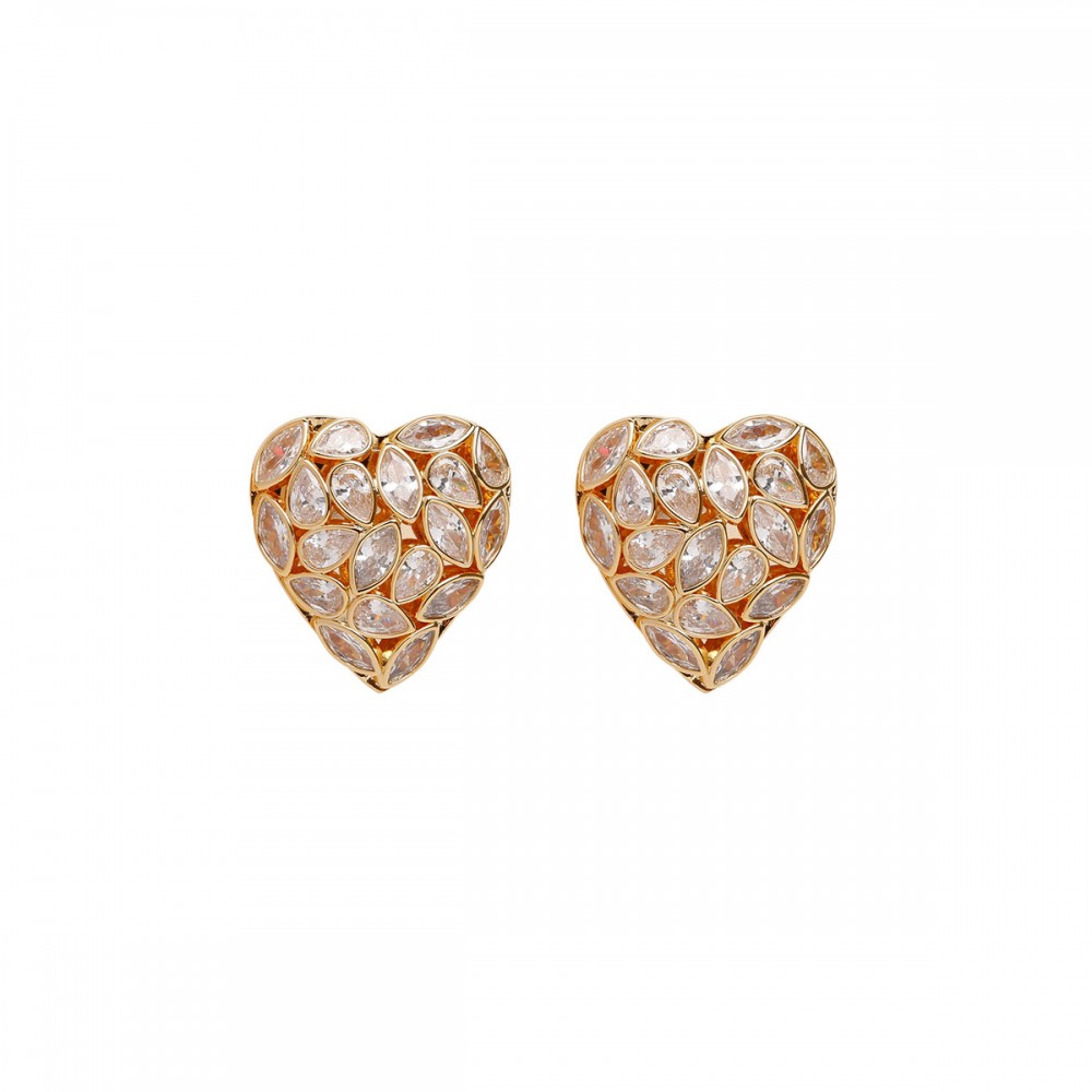 Embellished heart earrings