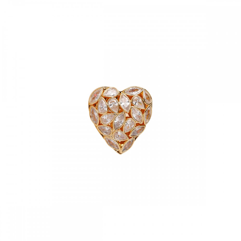 Embellished heart earrings