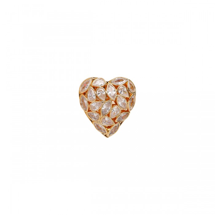 Embellished heart earrings