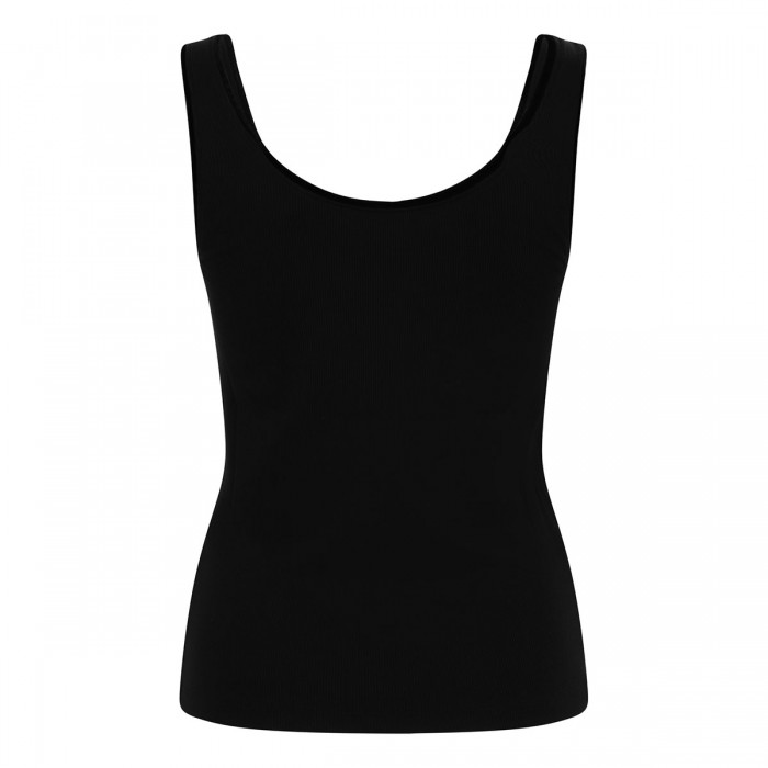 Black ribbed knit tank top
