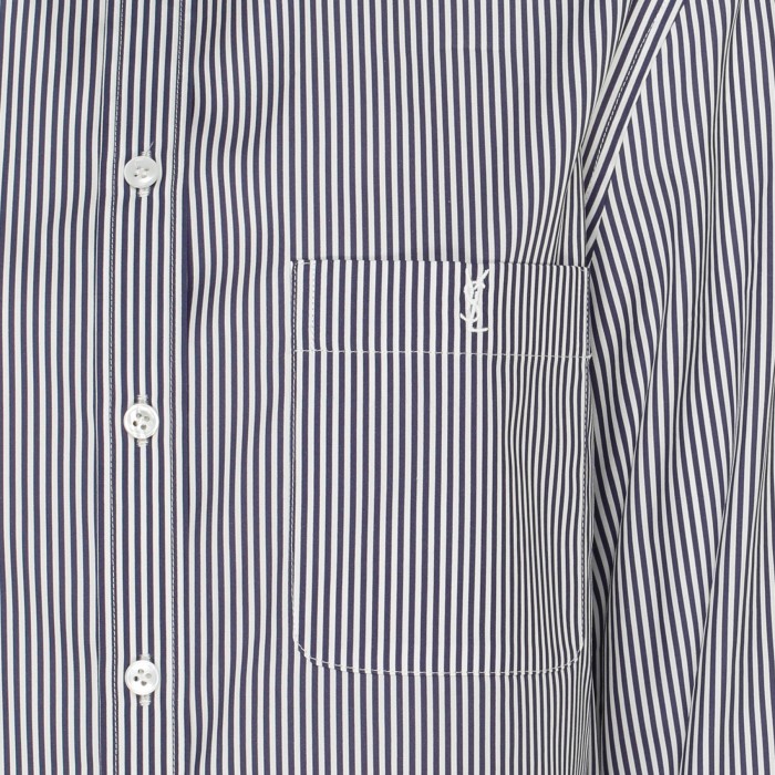 Striped cotton poplin shirt