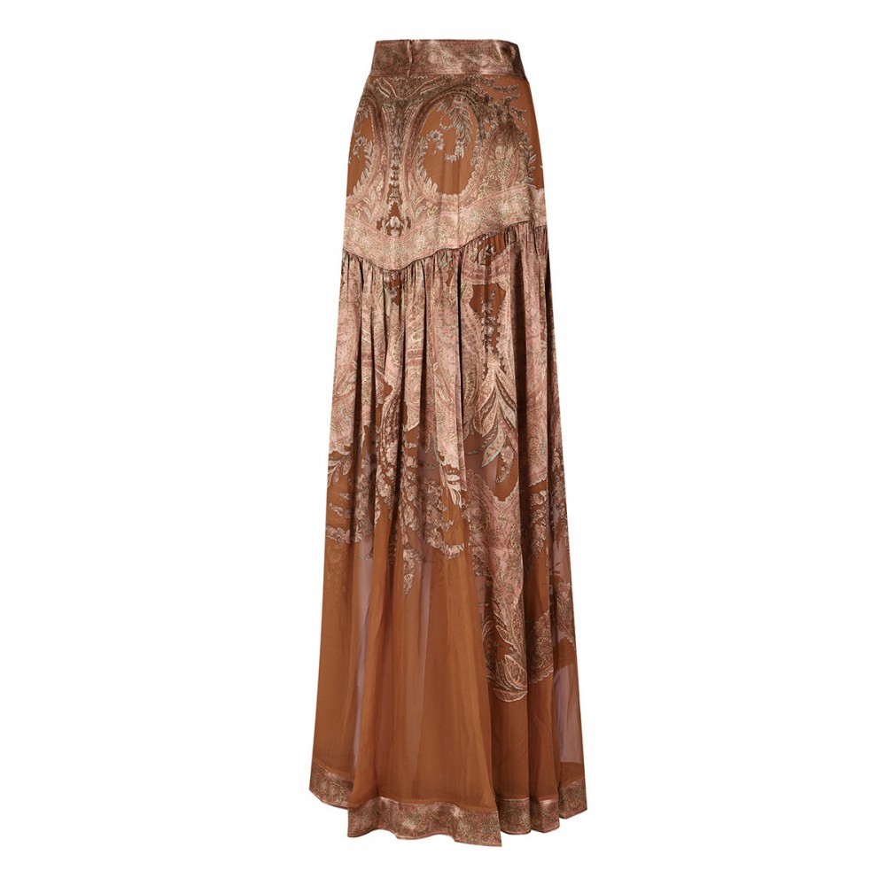 Memento burnout maxi skirt