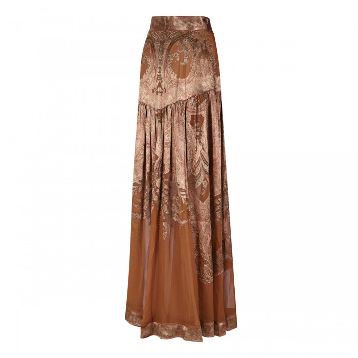 Memento burnout maxi skirt