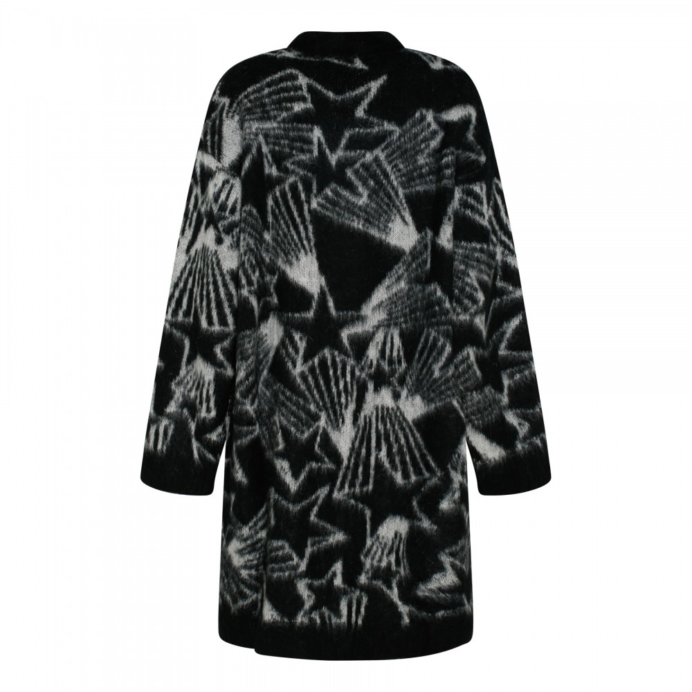 Star intarsia mohair blend cardigan