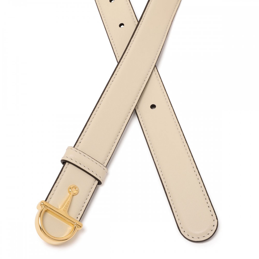 Half-Horsebit thin belt