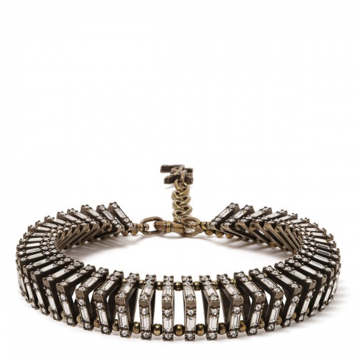 Crystal pyramid necklace