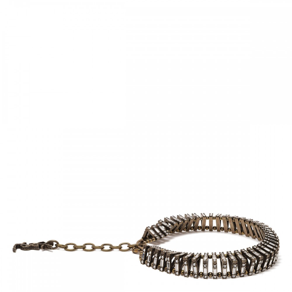 Crystal pyramid necklace