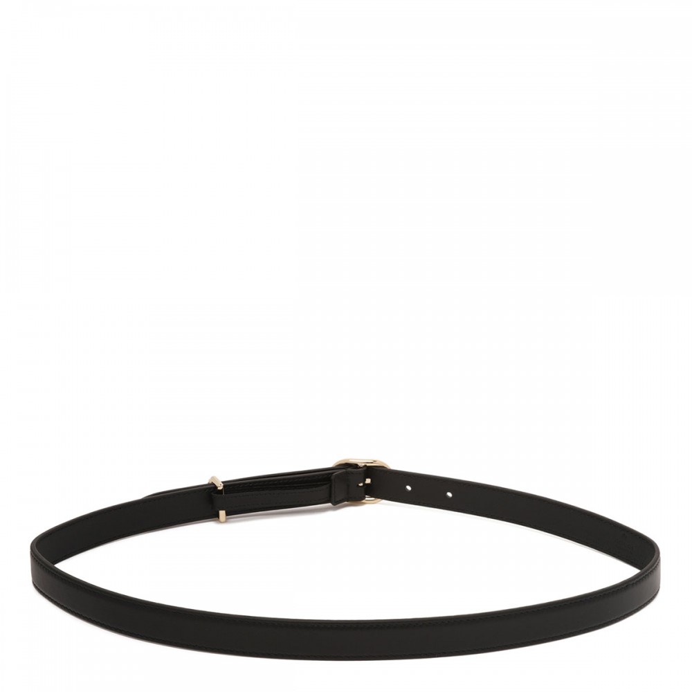 Oval buckle thin belt