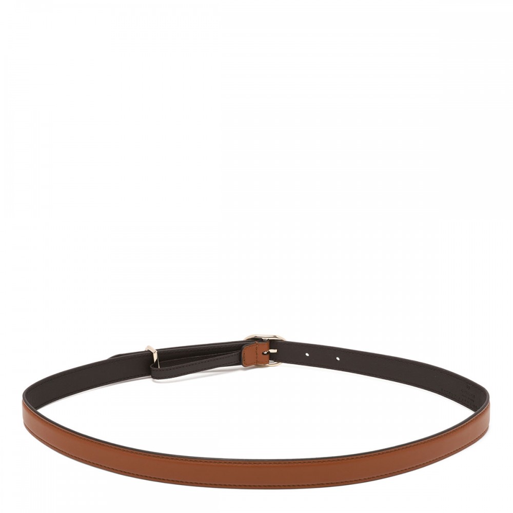 Oval buckle thin belt