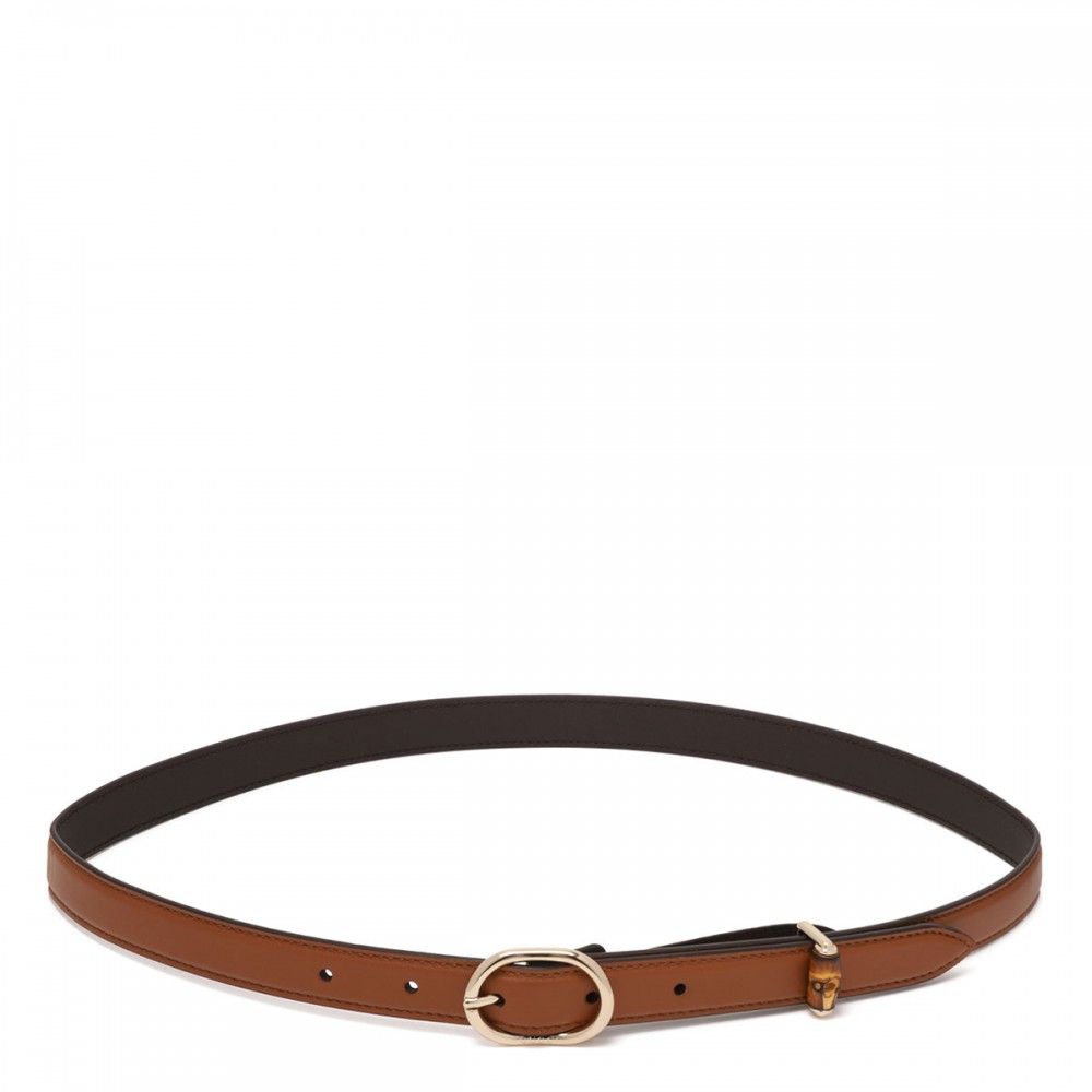 Oval buckle thin belt