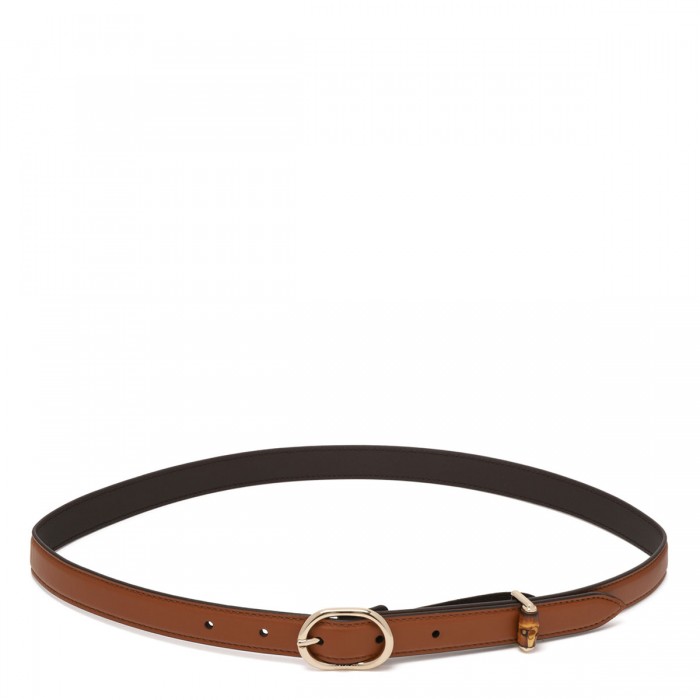 Oval buckle thin belt