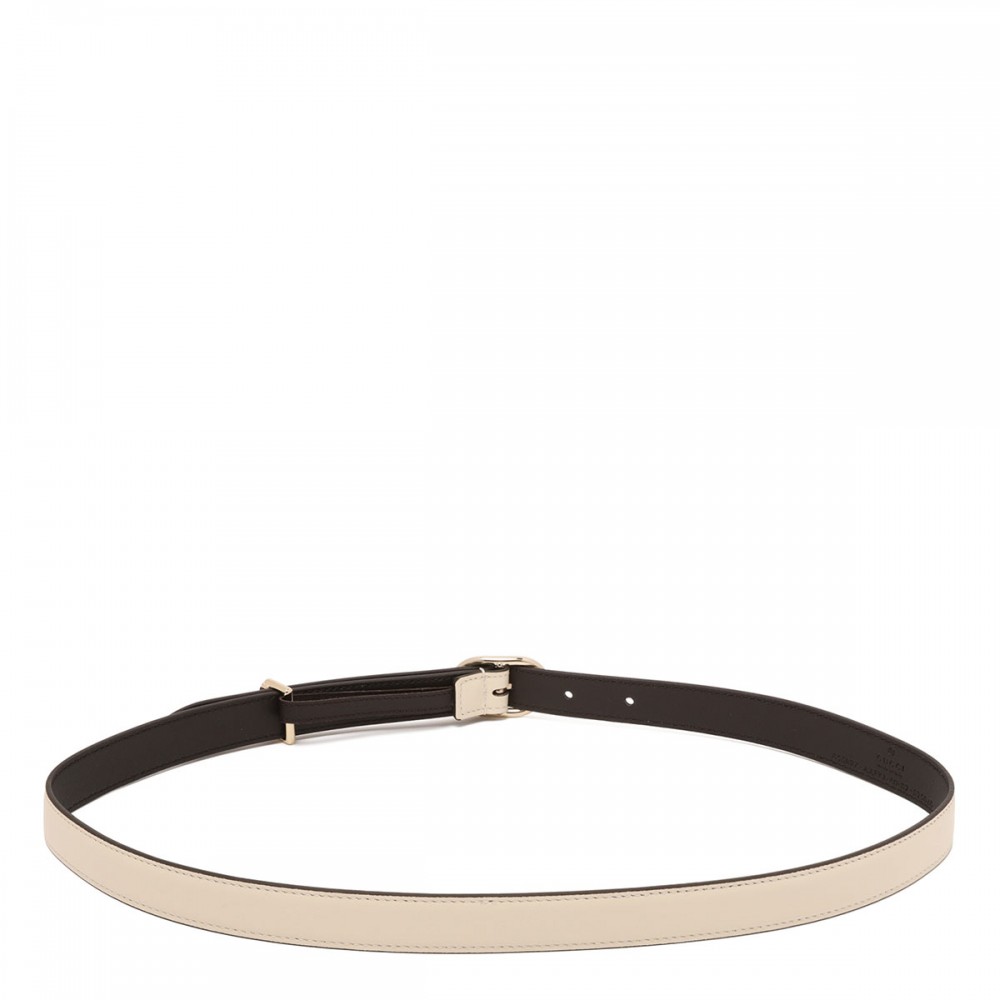 Oval buckle thin belt