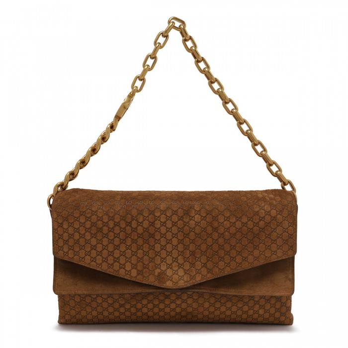 Large shoulder bag with chain