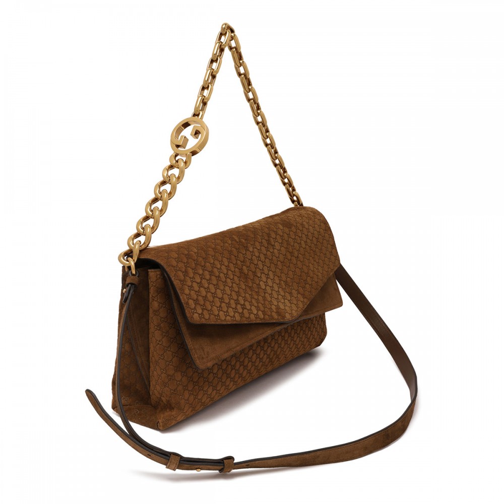 Large shoulder bag with chain
