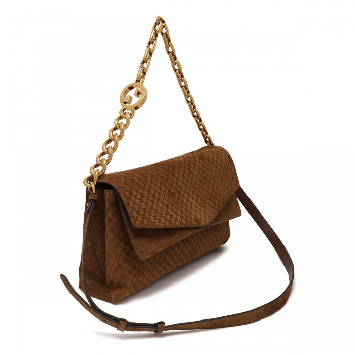 Large shoulder bag with chain