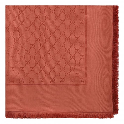 GG silk wool lamé shawl