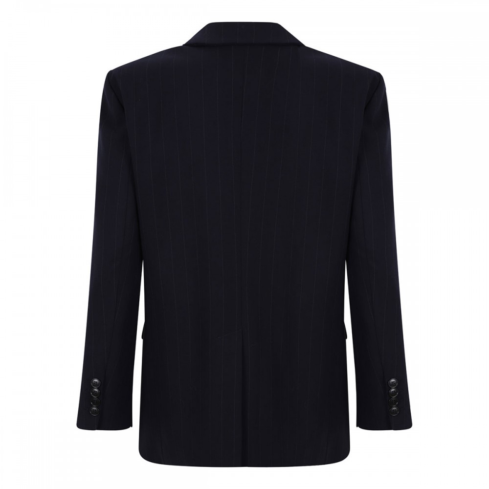 Pinstriped navy blazer