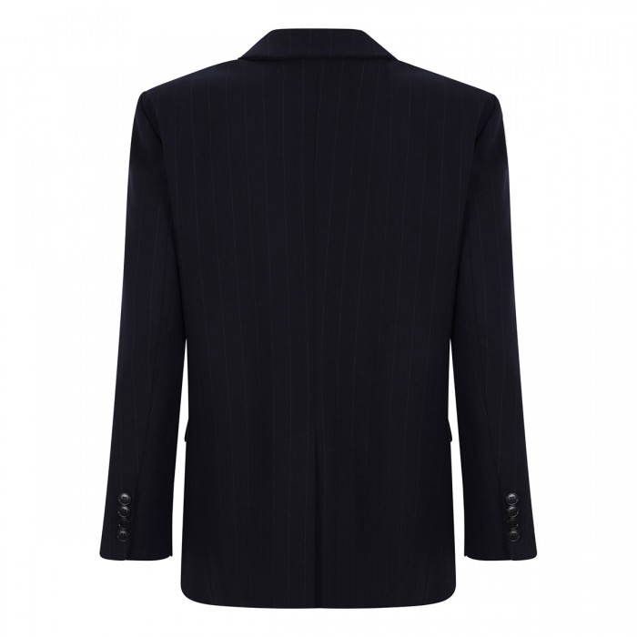 Pinstriped navy blazer