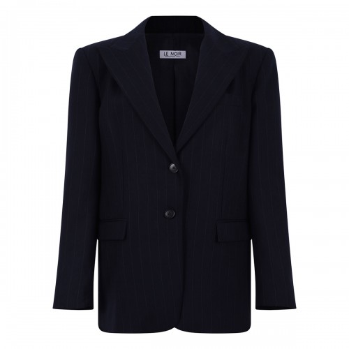 Pinstriped navy blazer