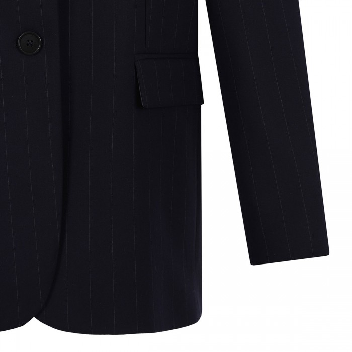 Pinstriped navy blazer