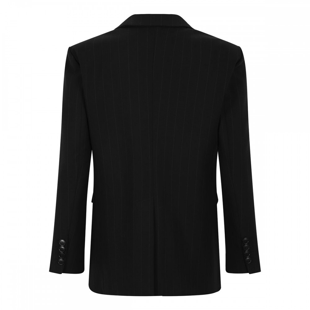 Pinstriped black blazer