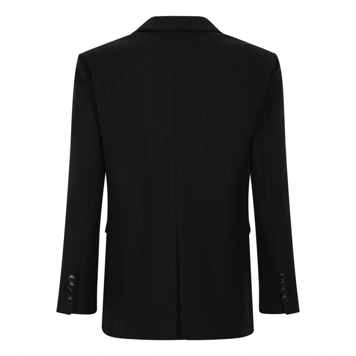 Pinstriped black blazer