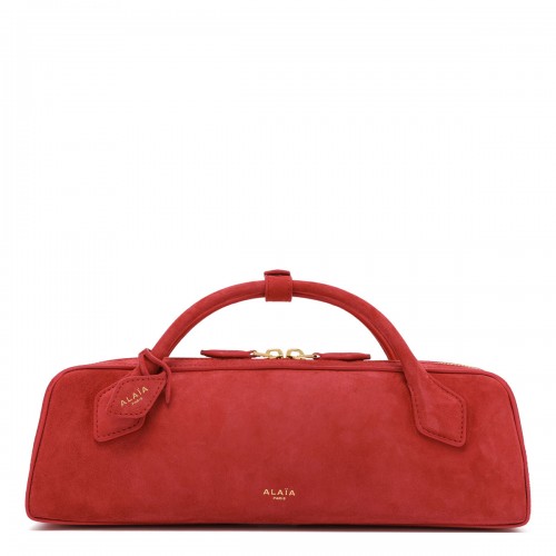 Le Teckel suede clutch bag