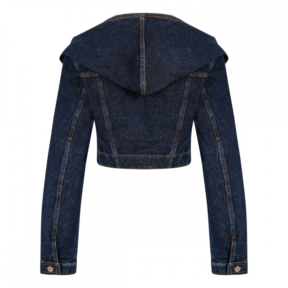 Hooded denim jacket