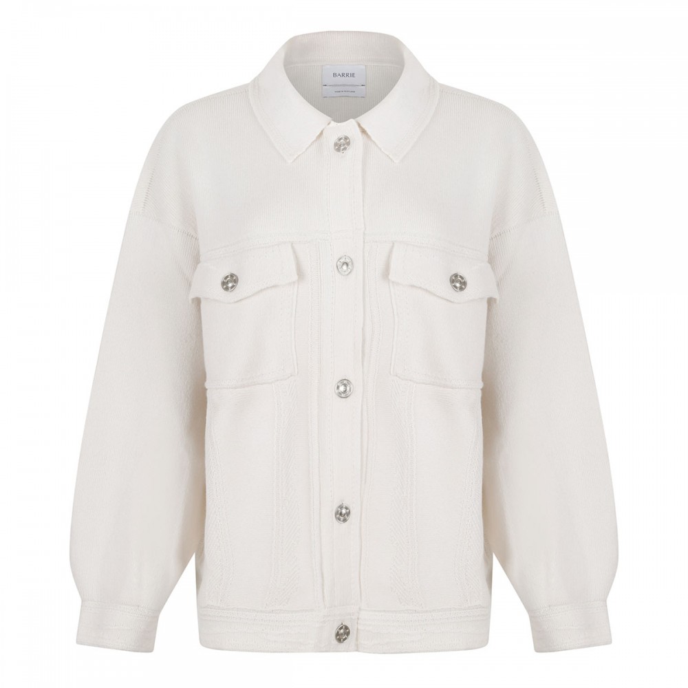 Denim cashmere and cotton jacket